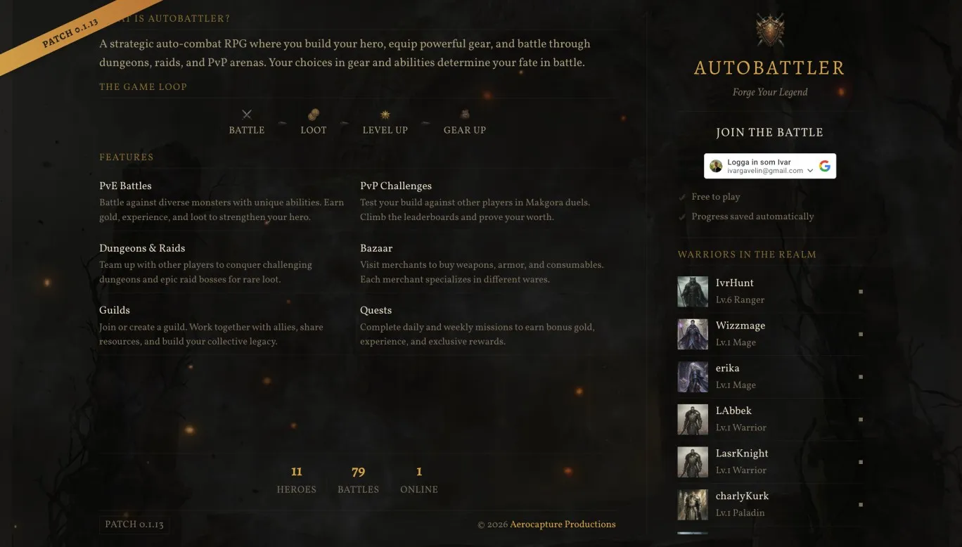 AutoBattler Project Screenshot